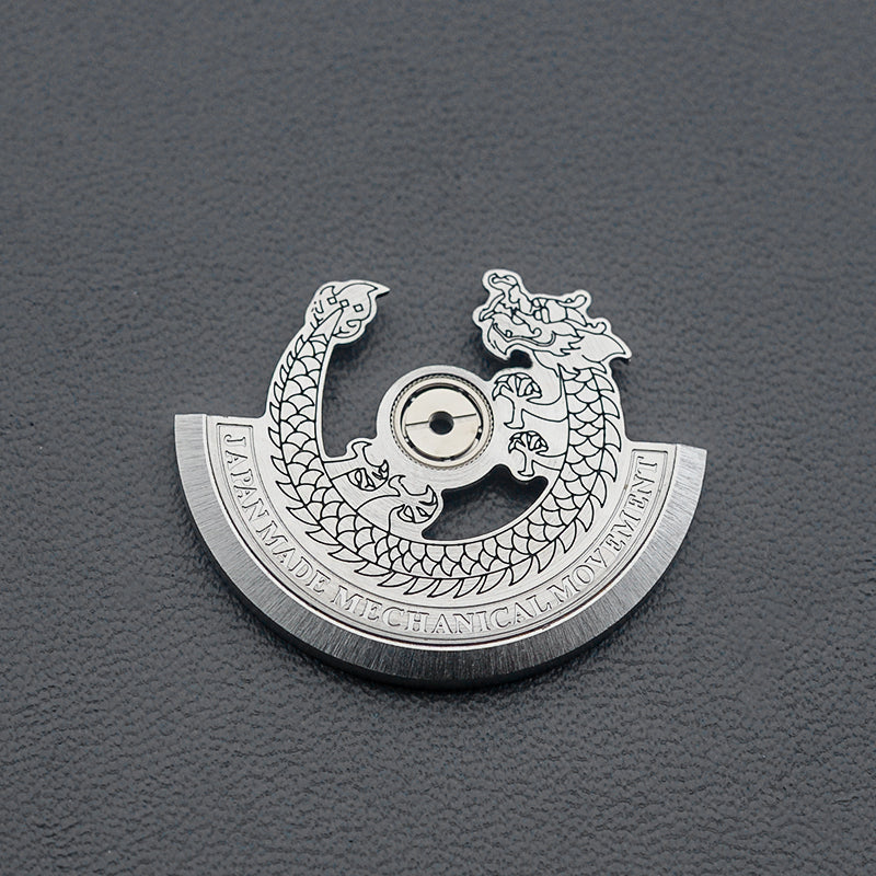 Dragonscale Rotor Disc Silver Dragon Rotor for NH35 NH36 Movement – KARAJAN