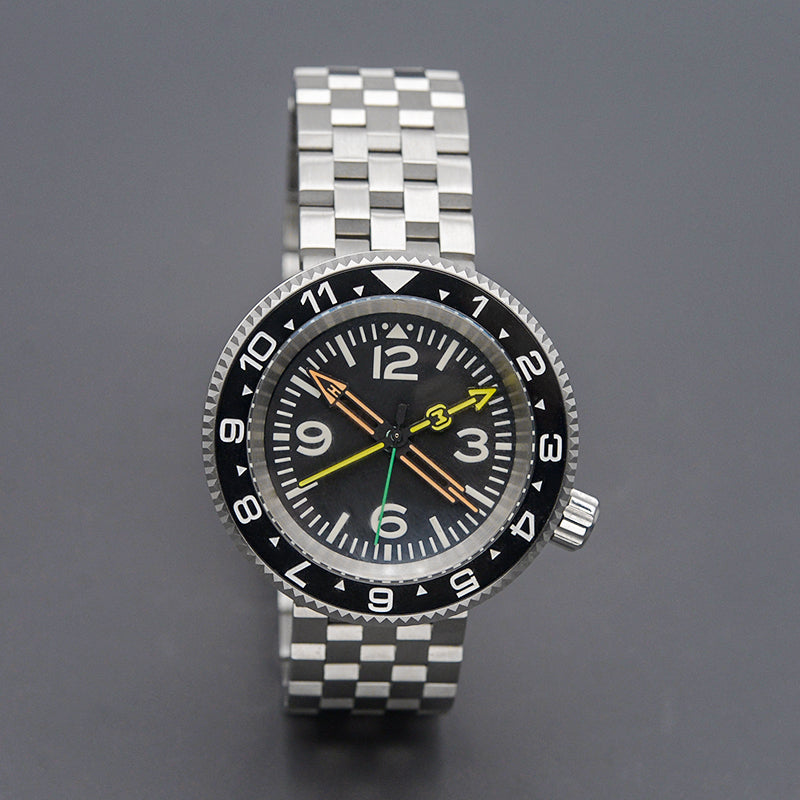 KARAJAN Mod Silver Tuna Dive Watch with Black Dial