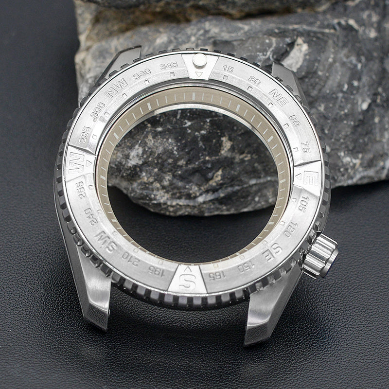 NEW PROSPEX Silver Watch Case with Black Chapter Ring