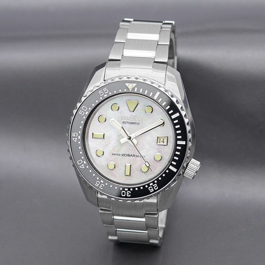 SPB185 SPB187 Silver Watch with White Shell Dial