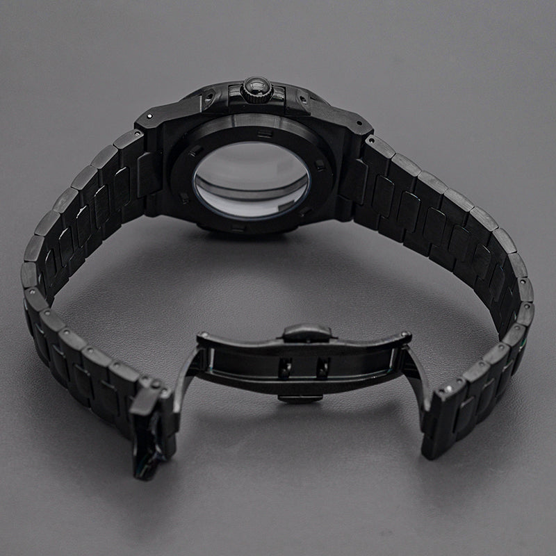 Black Nautilus Watch Case with Bracelet