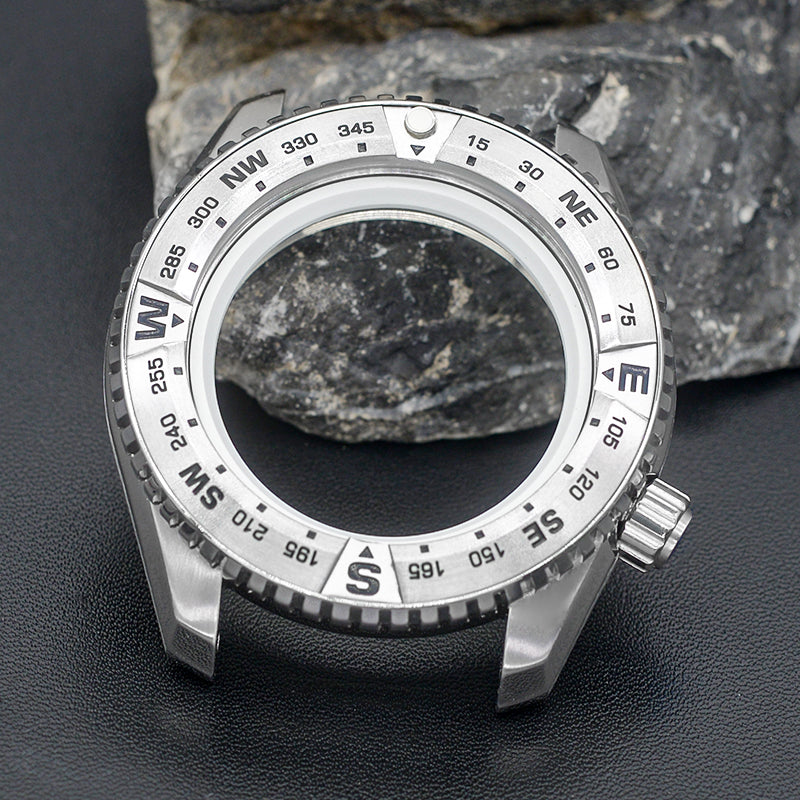 NEW PROSPEX Silver Watch Case with Black Chapter Ring