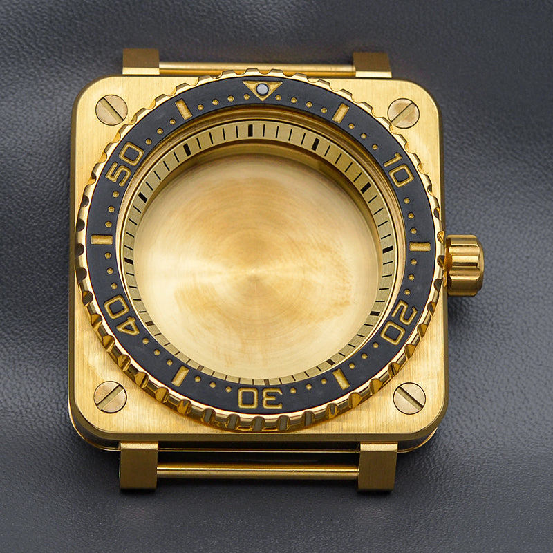 Gold Case with Coin Edge Bezel Watch Case Set