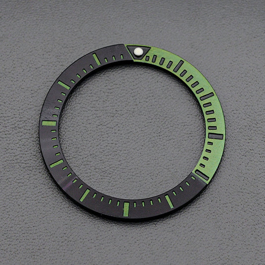 37x30mm Aluminium Black Green Bezel Insert