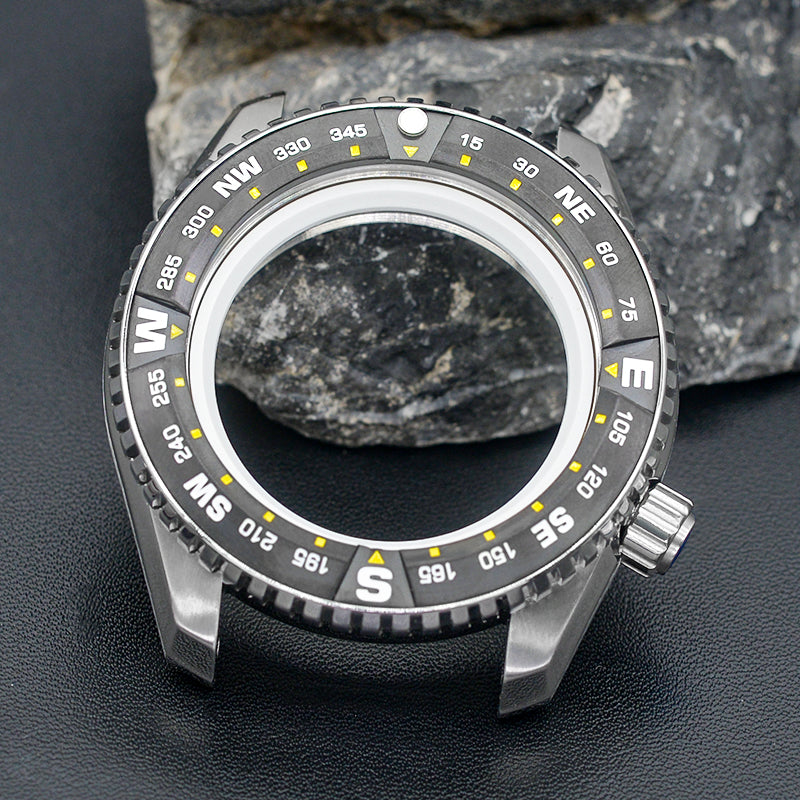 NEW PROSPEX Silver Watch Case with Black Chapter Ring