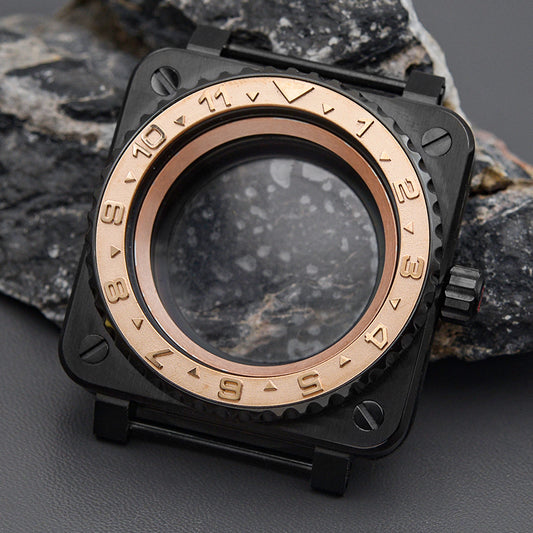 Black RoseGold Case with Slim Bezel Watch Case Set