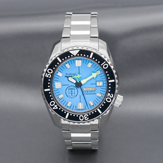 SPB185 SPB187 Silver Watch with Blue Dial