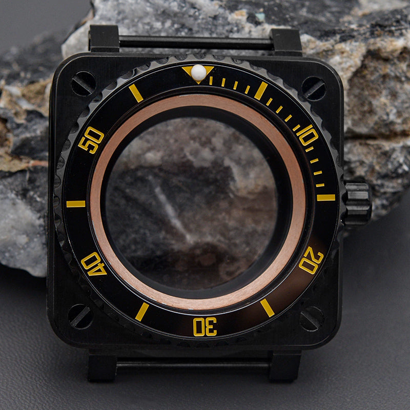 Watch Case Inner Bezel Black RoseGold Case with Slim Bezel Watch Case Set – KARAJAN