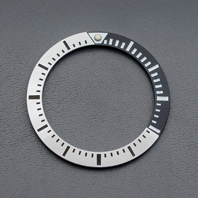 37x30mm Aluminium Black Silver Bezel Insert