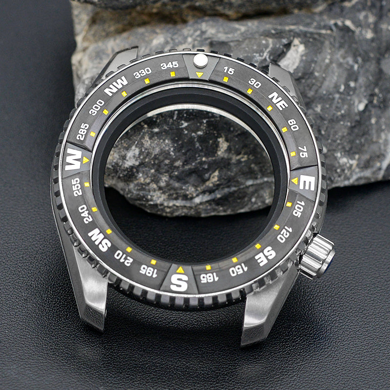 NEW PROSPEX Silver Watch Case with Black Chapter Ring