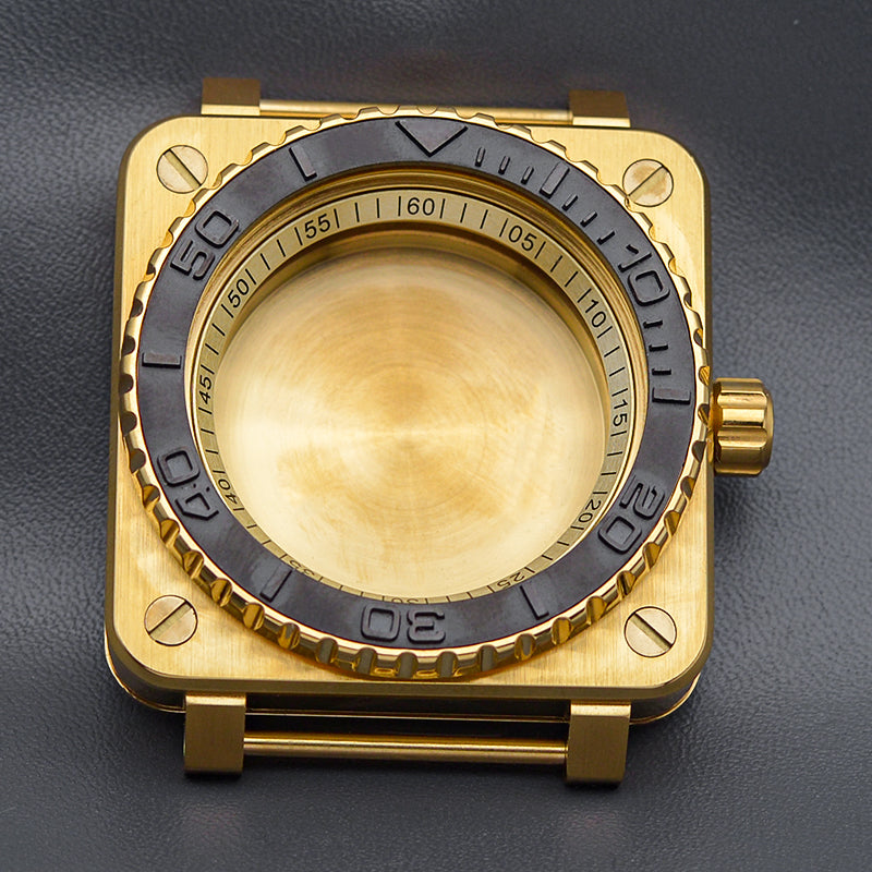 Gold BlueCase with Coin Edge Bezel Watch Case Set