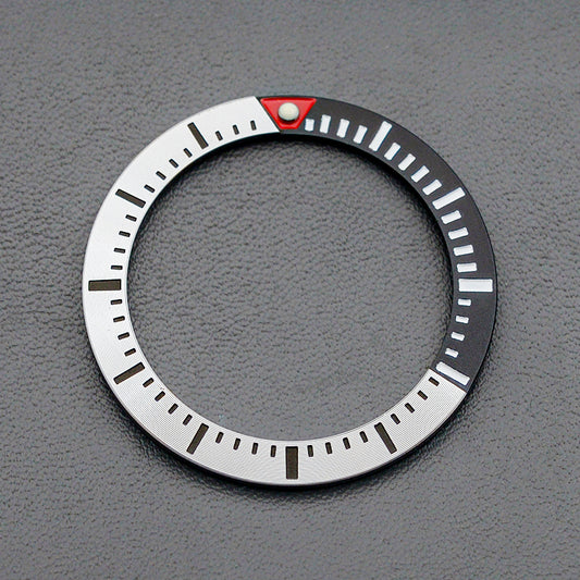 37x30mm Aluminium Black Red Bezel Insert