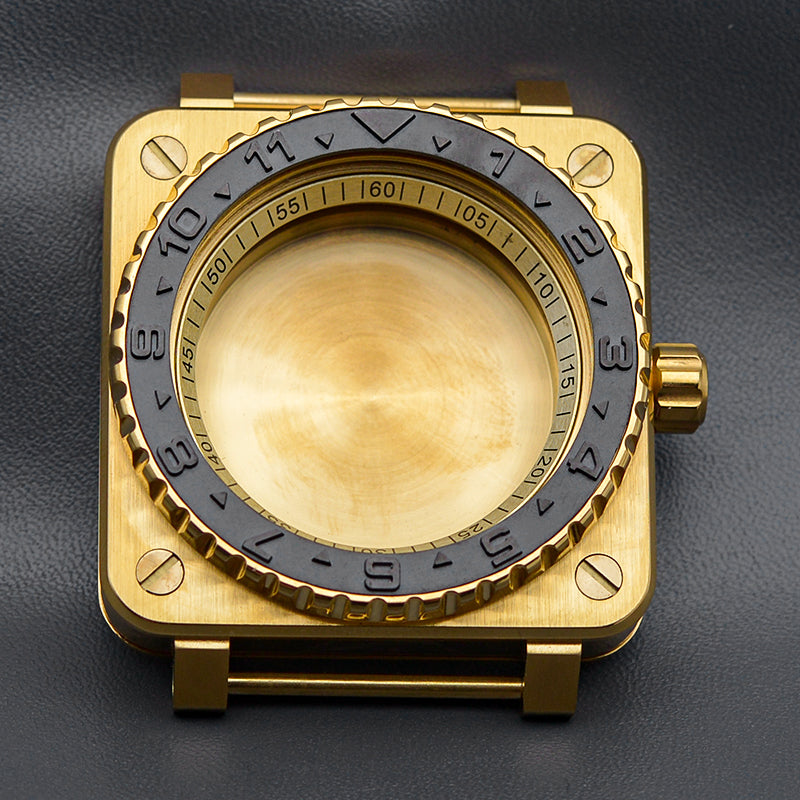 Gold BlueCase with Coin Edge Bezel Watch Case Set