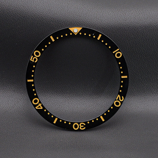 39.3*32.5mm Ceramic Black Gold Bezel Insert