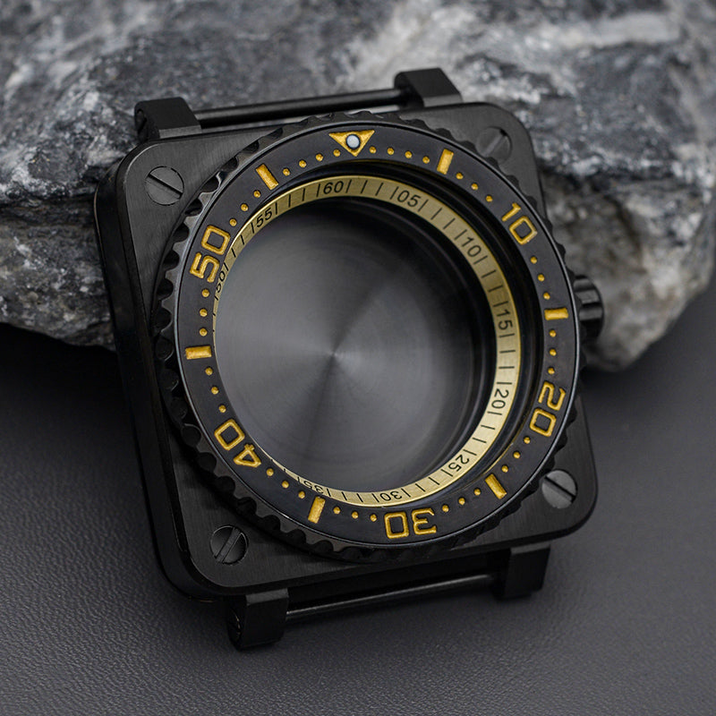 Black Gold Case with Slim Bezel Watch Case Set