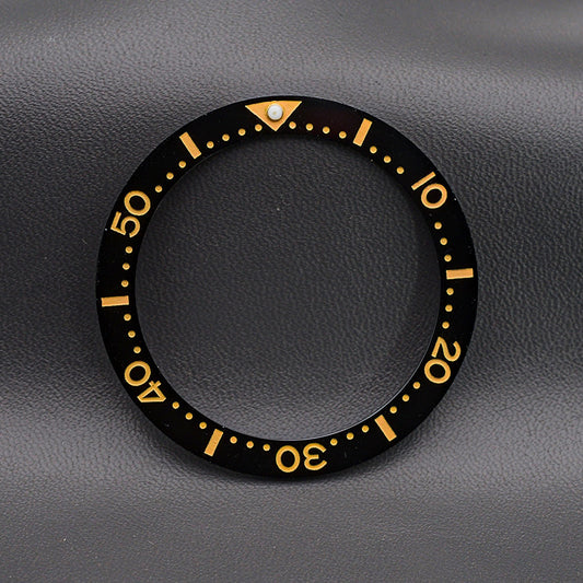 39.7*31.5mm Ceramic Black Gold Bezel Insert