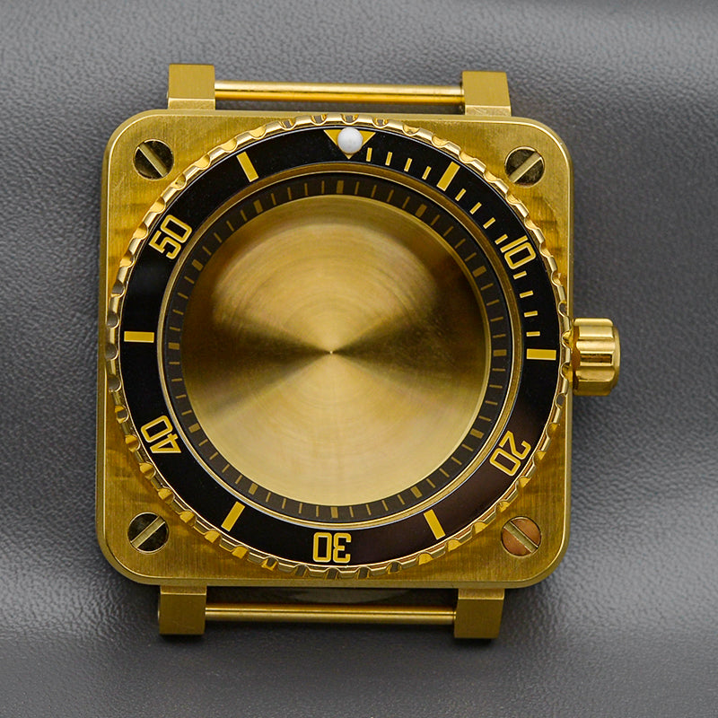 Gold Black Case with Coin Edge Bezel Watch Case Set