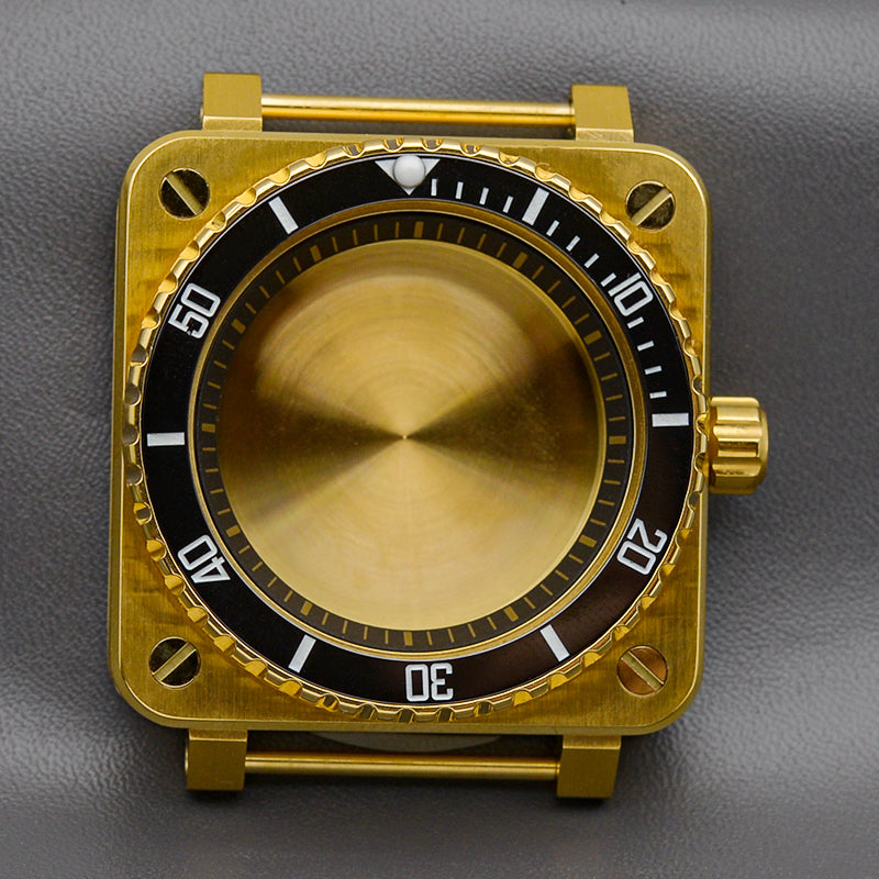 Gold Black Case with Coin Edge Bezel Watch Case Set