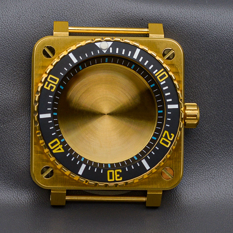 Gold Black Case with Coin Edge Bezel Watch Case Set