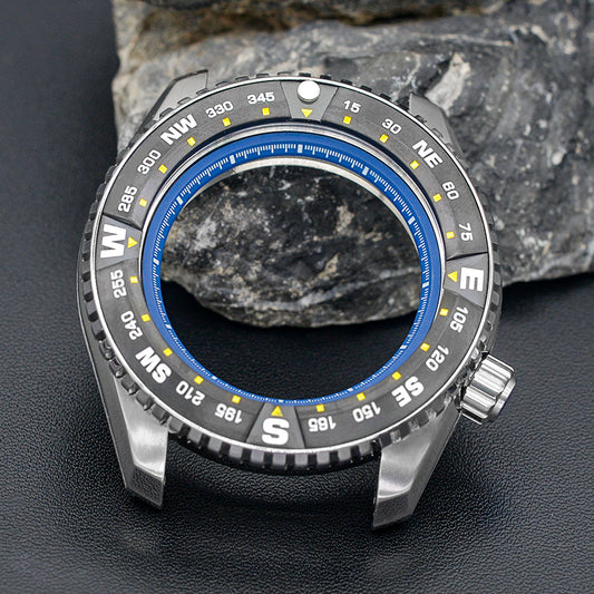 NEW PROSPEX Silver Watch Case with Blue Chapter Ring