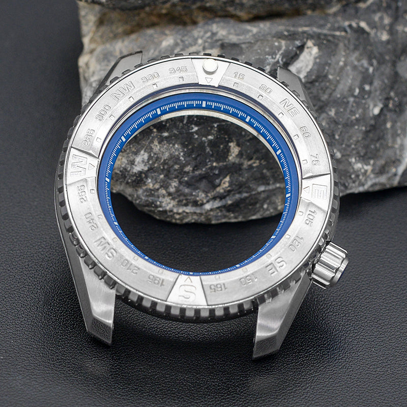 NEW PROSPEX Silver Watch Case with Blue Chapter Ring