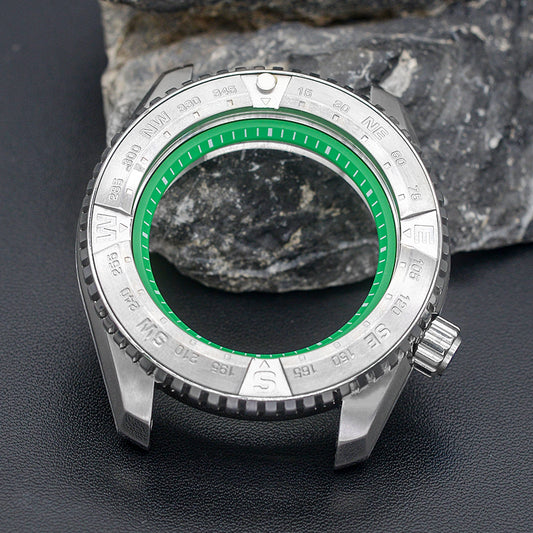 NEW PROSPEX Silver Watch Case with Green Chapter Ring