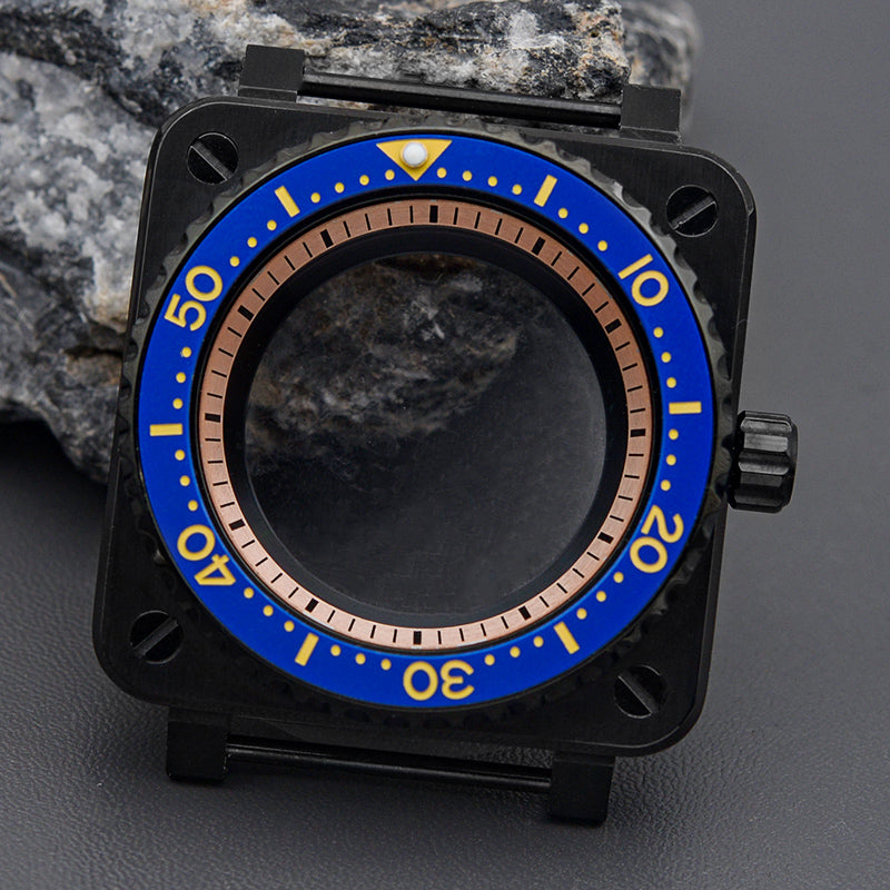 Black Blue Case with Slim Bezel Watch Case Set