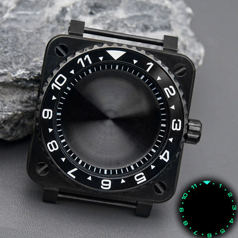 Luminous Black Case with Slim Bezel Watch Case Set