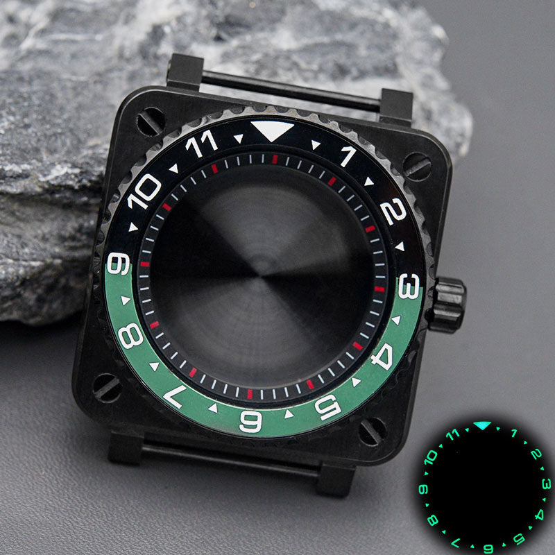 Luminous Black Case with Slim Bezel Watch Case Set