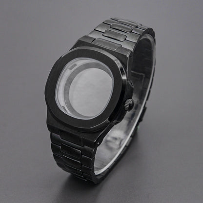 Black Nautilus Watch Case with Bracelet