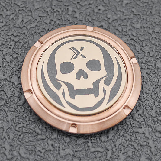 Transparent RoseGold Skull Watch Caseback