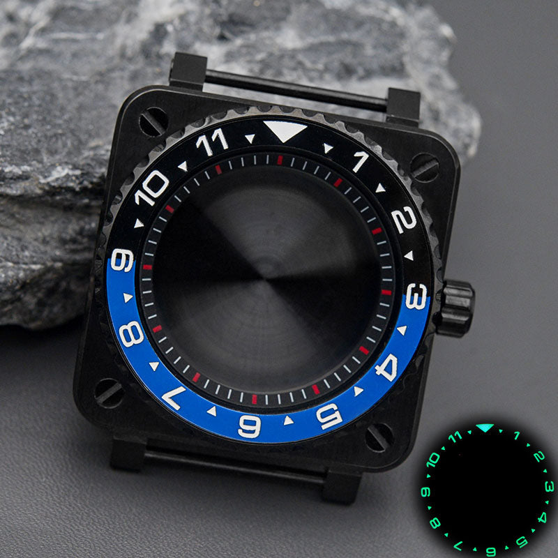 Luminous Black Case with Slim Bezel Watch Case Set