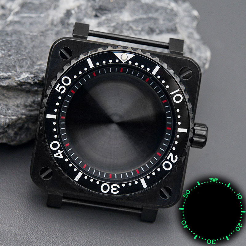 Luminous Black Case with Slim Bezel Watch Case Set