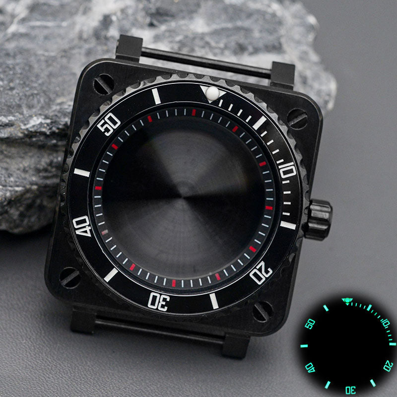 Luminous Black Case with Slim Bezel Watch Case Set