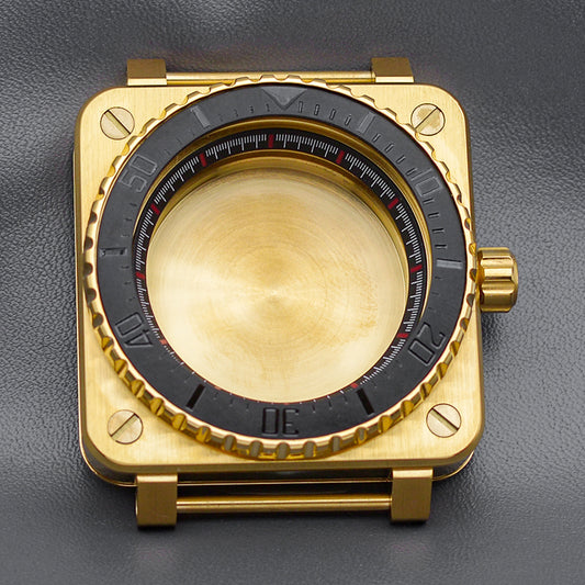 Gold Black Case with Coin Edge Bezel Watch Case Set