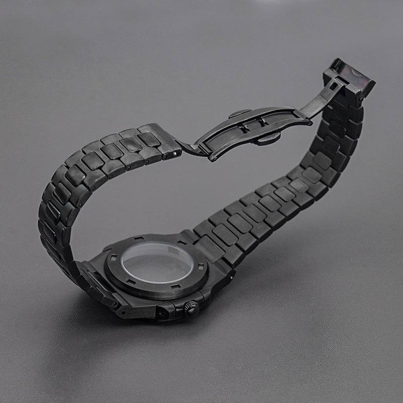 Black Nautilus Watch Case with Bracelet