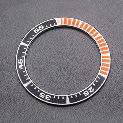 Samurai Black Orange Aluminium Bezel Insert