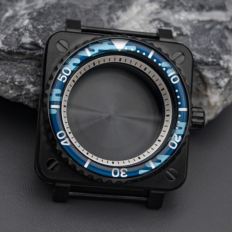 Black Blue Case with Slim Bezel Watch Case Set