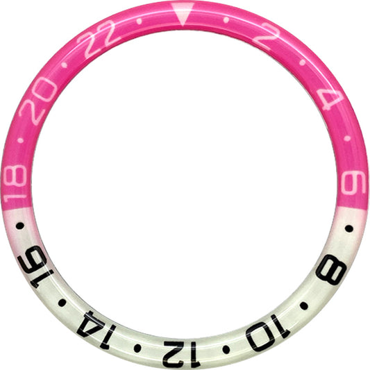 SKX007/SRPD 38*31.5mm Resin Bezel insert: Pink/White GMT Style