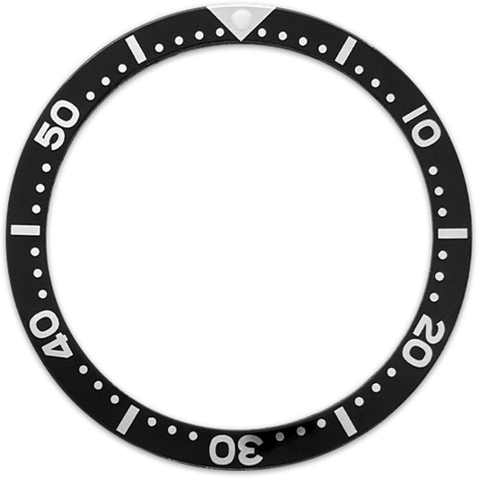 SKX007/SRPD 38*31.5mm Aluminium Bezel insert: Black SKX Style