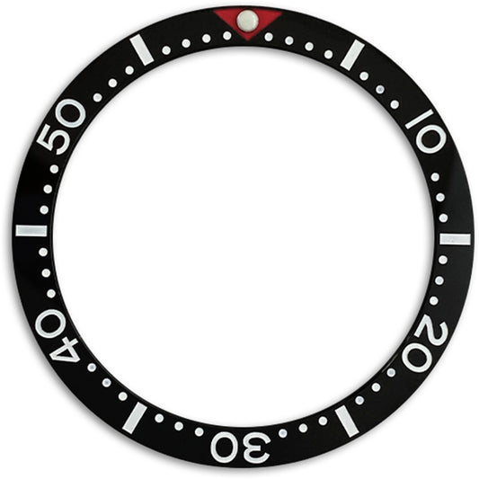 SKX007/SRPD 38*31.5mm Ceramic Bezel insert: Black SKX Style