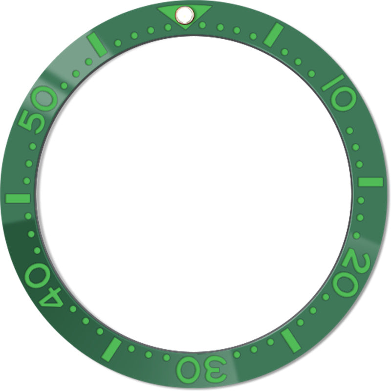 SKX007/SRPD 38*31.5mm Ceramic Bezel insert: Green SKX Style