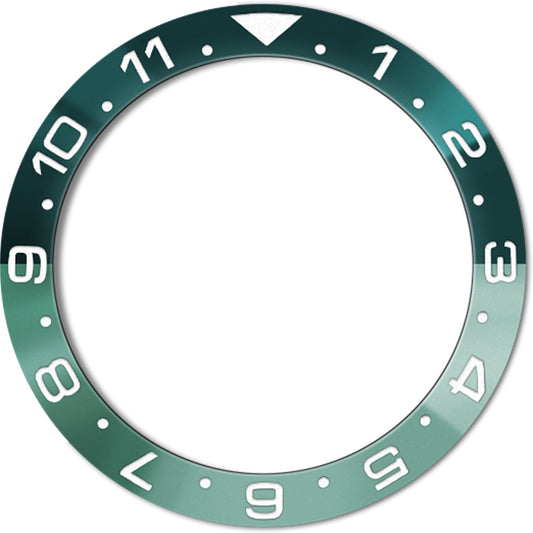 SKX007/SRPD 38*30.7mm Aluminium Bezel insert: Double Green Dual time