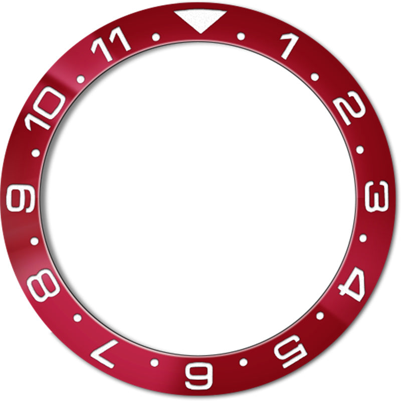 SKX007/SRPD 38*30.7mm Aluminium Bezel insert: Red Dual time