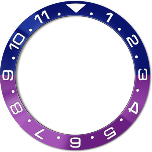 SKX007/SRPD 38*30.7mm Aluminium Bezel insert: Blue/Purple Dual time