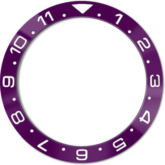 SKX007/SRPD 38*30.7mm Ceramic Bezel insert: Purple Dual Time