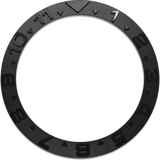 SKX007/SRPD 38*30.7mm Steel Bezel insert: Black Dual Time