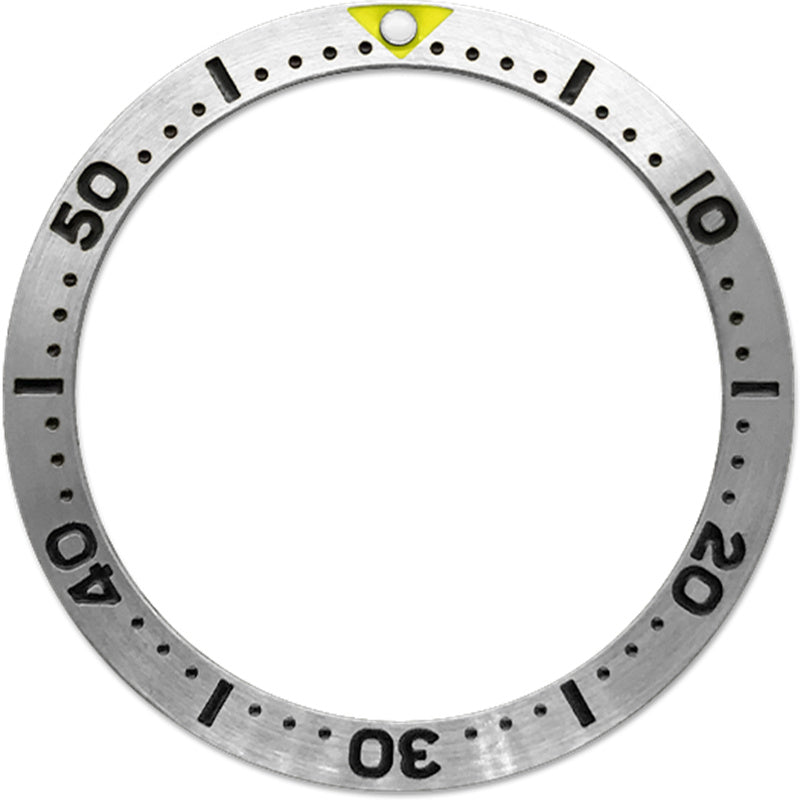 SKX007/SRPD 38*31.5mm Steel Bezel insert: Silver SKX Style