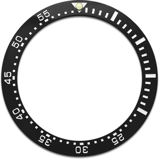 SKX007/SRPD 38*31.5mm Ceramic Bezel insert: Black Elasped Time