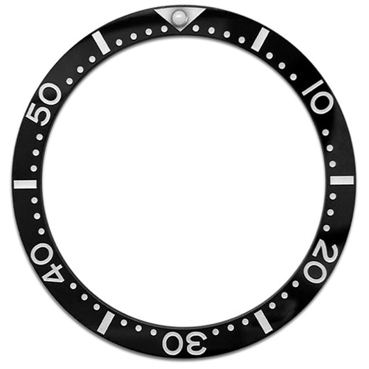 SKX007/SRPD 38*31.5mm Ceramic Bezel insert: Black SKX Style